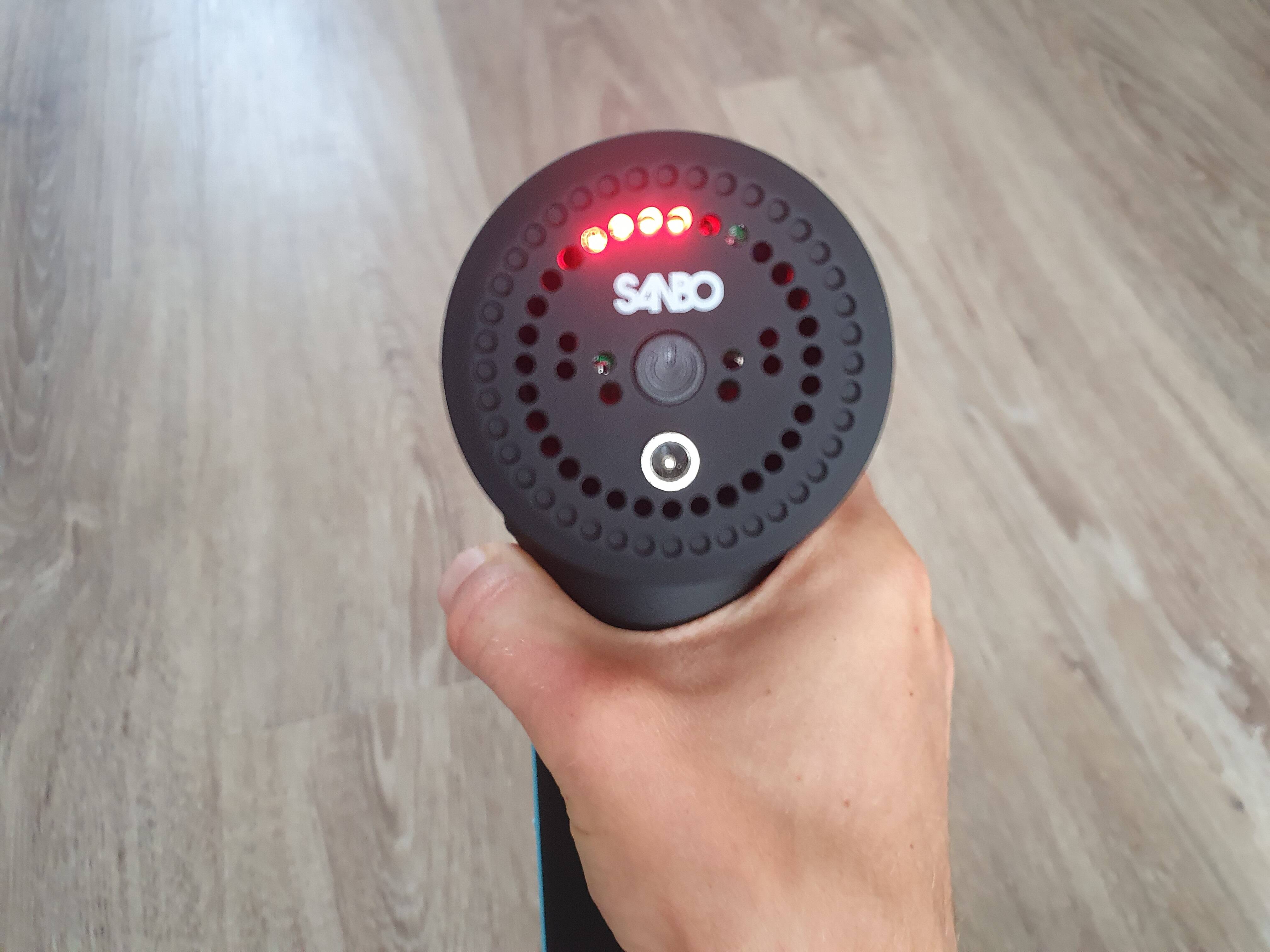 Sanbo massagegun intensiteit